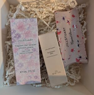 XMAS MAKEUP GIFT SET 🎅 Jill Stuart Lip Balm & Nail Lacquer & Fragrance Bundle (